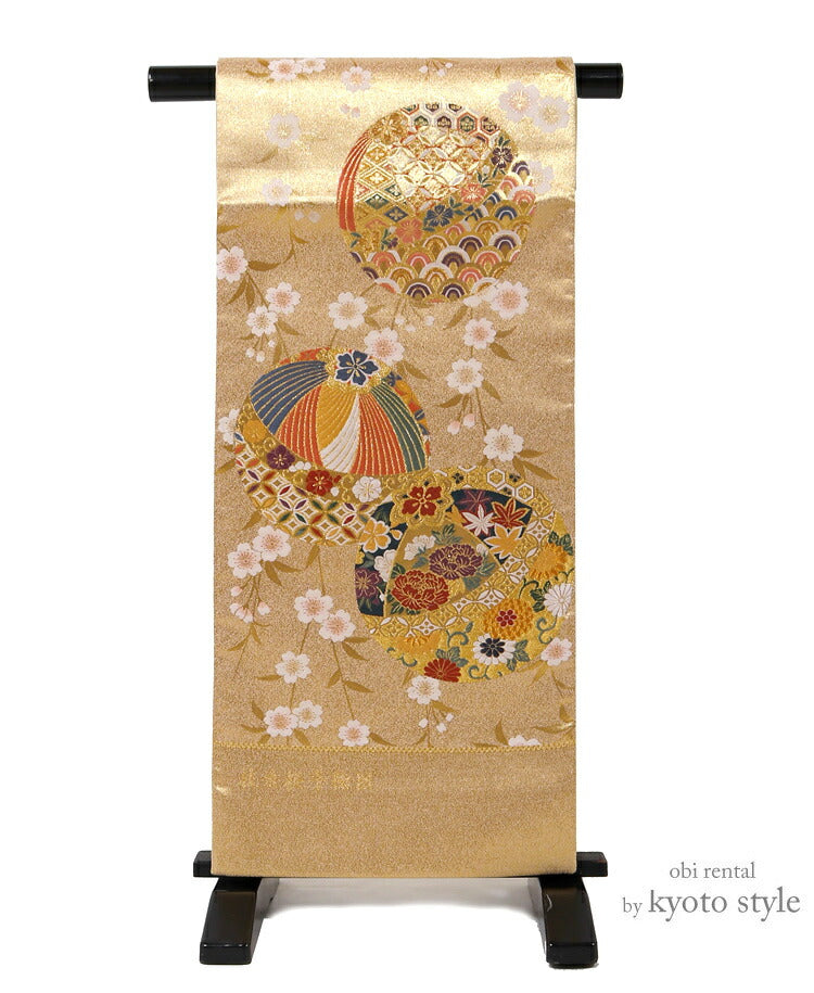 帯 袋帯 着物 成人式 結婚式 西陣 帯 袋帯【ブラウン ゴールド 菊