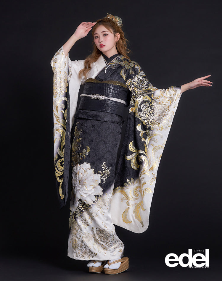 2025年新作【edel×ゆうちゃみ】セミオーダー 振袖 レンタル フルセット