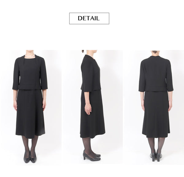 ブラックフォーマル 喪服 礼服 レディース スーツ 大きいサイズ ミセス 黒 9号〜27号 t195a