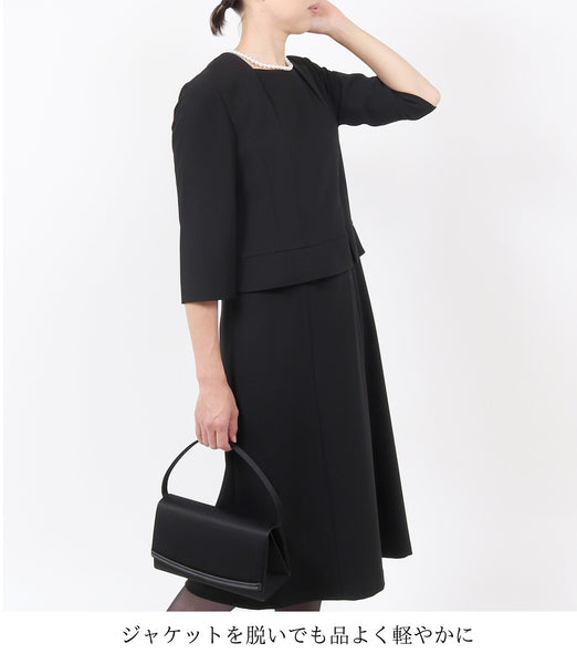 ブラックフォーマル 喪服 礼服 レディース スーツ 大きいサイズ ミセス 黒 9号〜27号 t195a