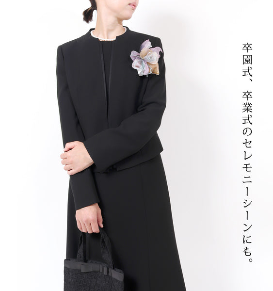 ブラックフォーマル 喪服 礼服 レディース スーツ 黒 ロング丈 トールサイズ 7号～19号 t585