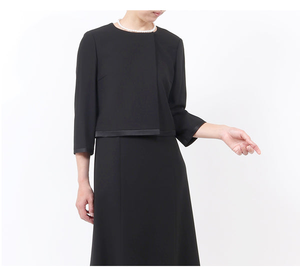 ブラックフォーマル 喪服 礼服 レディース スーツ 黒 ロング丈 トールサイズ 7号～19号 t585