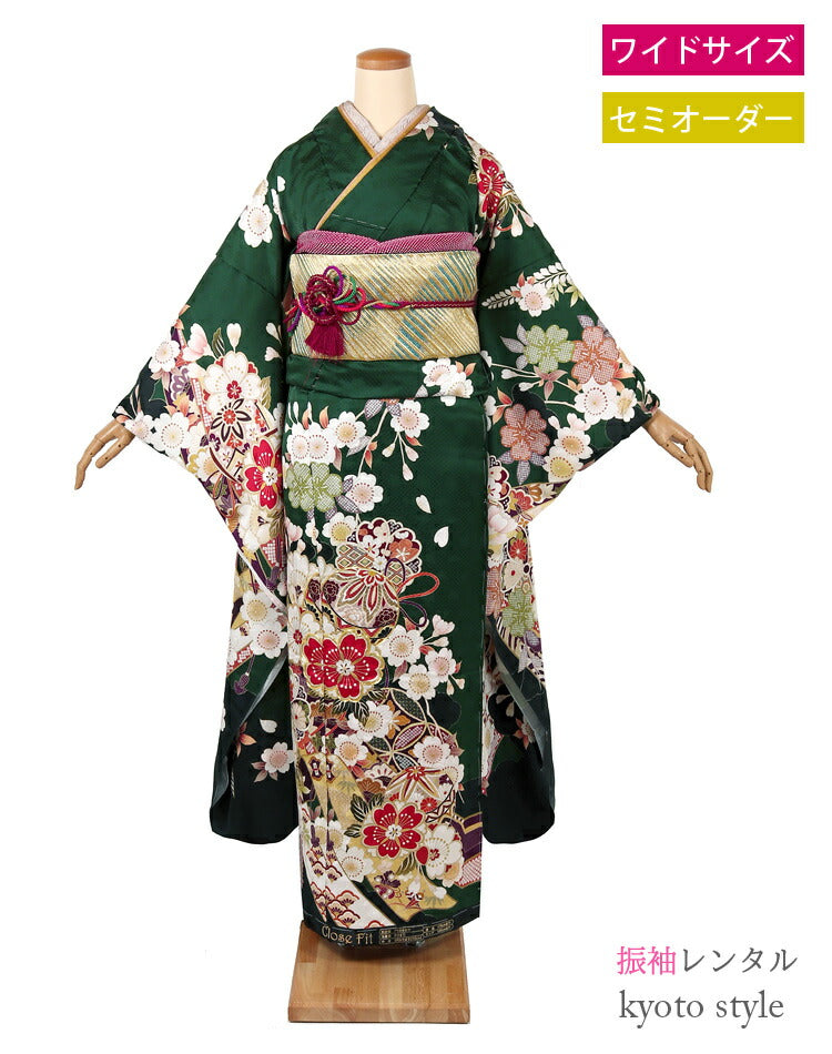 振袖レンタル ぽっちゃりサイズ 人気の赤 お誂え返却品