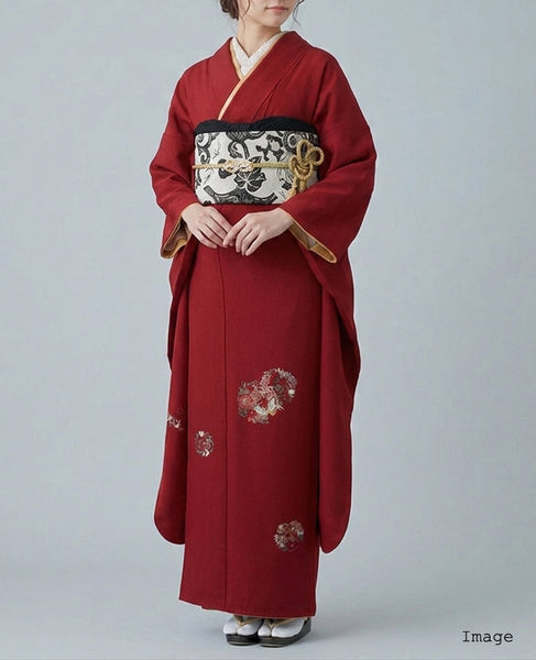 振袖 レンタル フルセット 成人式 結婚式 卒業式 赤 シンプル 適応身長159cm〜164cm 72227