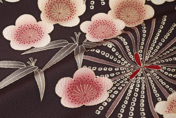 【セミオーダー】 振袖 レンタル フルセット 茶色 シンプル レトロ 成人式 二十歳の集い 結婚式 卒業式 適応身長150～168cm 72272