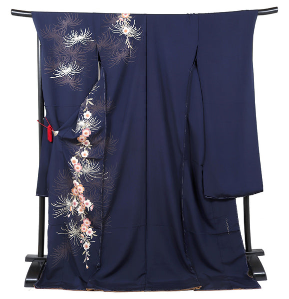 【セミオーダー】 振袖 レンタル フルセット 青 シンプル レトロ 成人式 二十歳の集い 結婚式 卒業式 適応身長150～168cm 72273