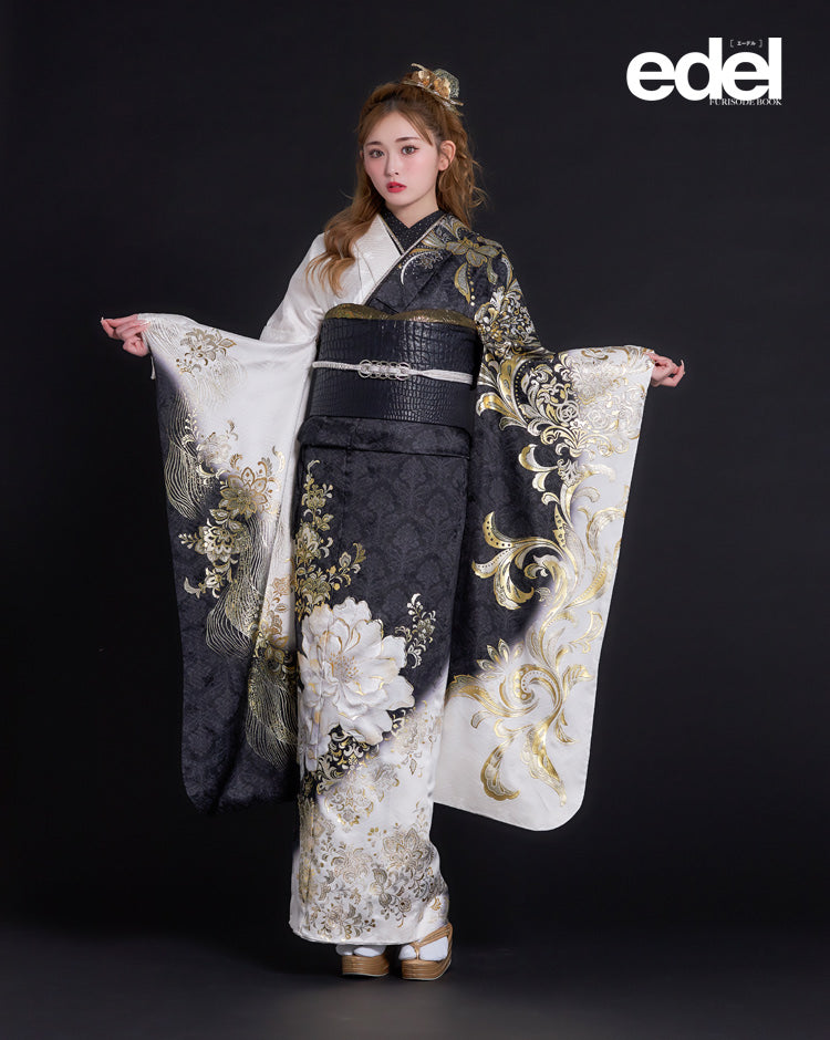 本日23時まで限界価格セール中⏰✨コメント欄必見‼️✨【高級 絞り振袖５点セット】 振袖 豪華 銀通し 金駒 絞り染 金彩 紋意匠 桜 身丈168cm 撥水