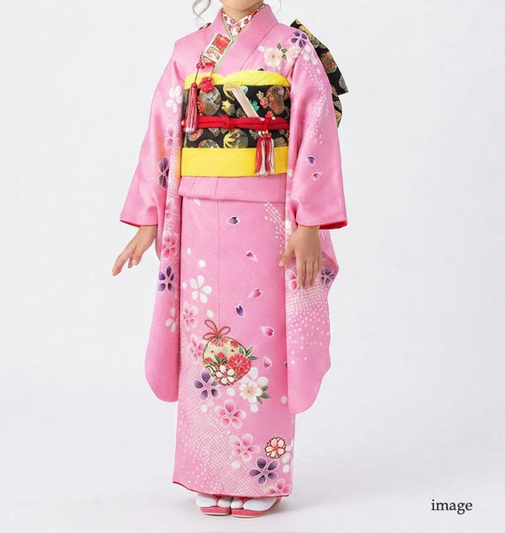 七五三 レンタル 7歳 女の子 着物 フルセット ピンク 貸衣装 適応身長110〜120前後 778165