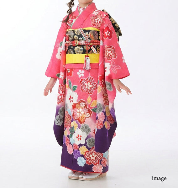 七五三 レンタル 7歳 女の子 着物 フルセット ピンク 貸衣装 適応身長120cm前後 778178