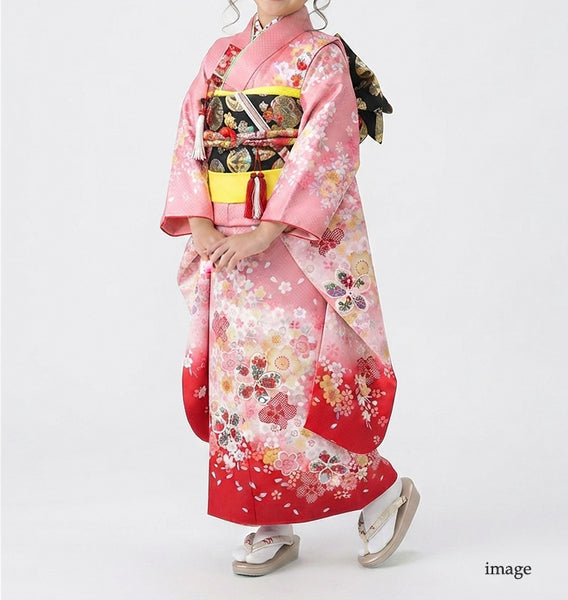 【訳あり】七五三 レンタル 7歳 女の子 着物 フルセット ピンク 貸衣装 適応身長123cm前後 778181