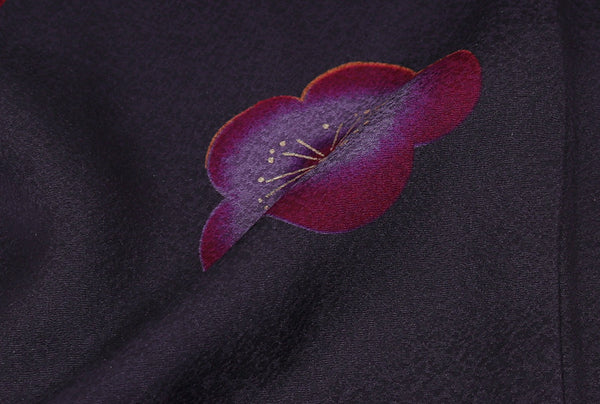 振袖 レンタル フルセット グレー 紫  適応身長 個性的 和服160cm～166cm 72041