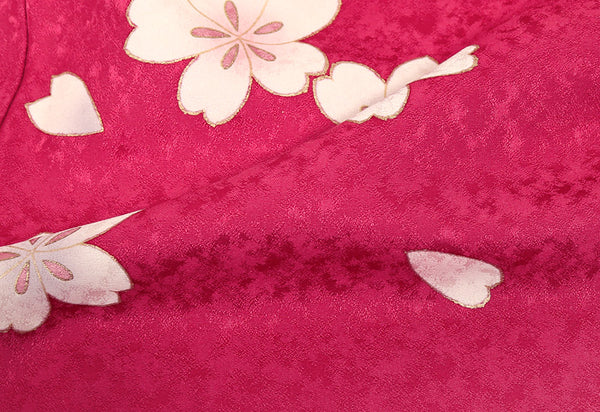 振袖 レンタル フルセット ピンク 花柄 桜 シンプル 適応身長156cm～161cm 72050