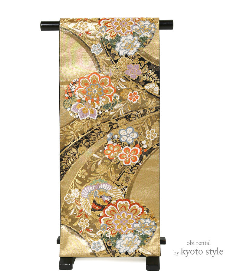 留袖用着物レンタルフルセット用帯（留袖用）：obi029 〔正絹〕